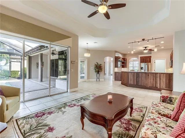 Family room and open kitchen