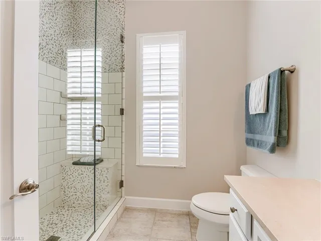 Guest bath is well updated