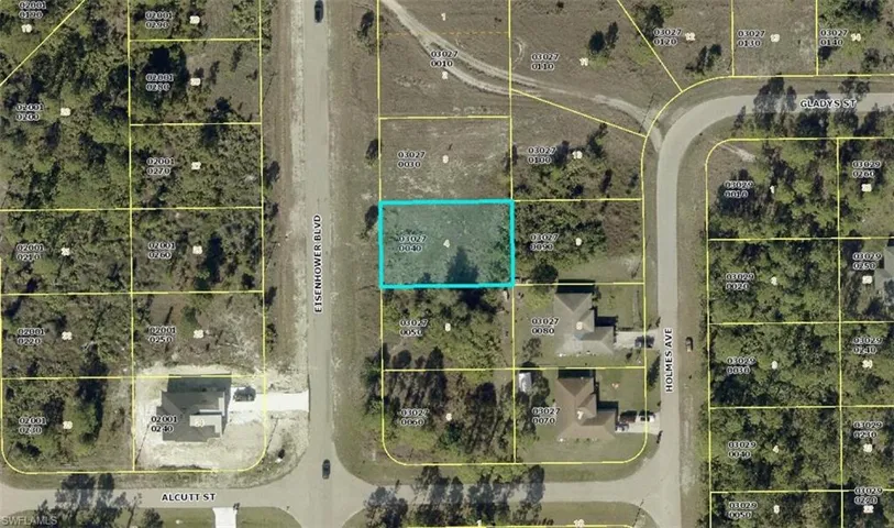 Map of property location featuring property parcel outlined