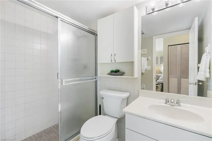 bathroom with full shower