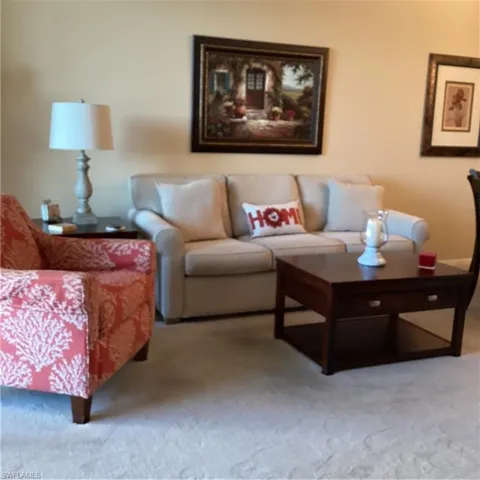 View of carpeted living room