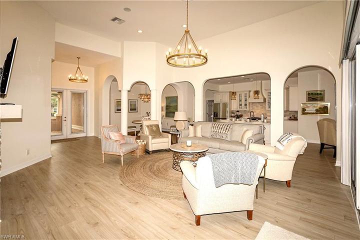 View into kitchen from greatroom