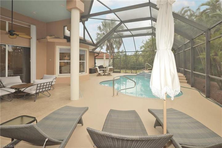 Lounge chairs overlooking the private pool and spa