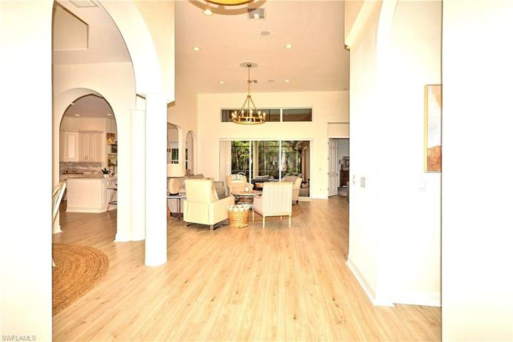Foyer overlooking greatroom to the pool