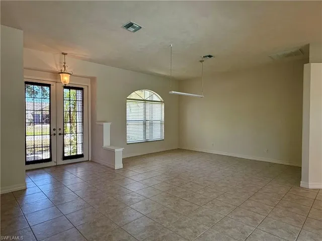 Front entry with French doors