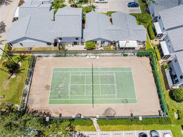 Aerial view of residential area