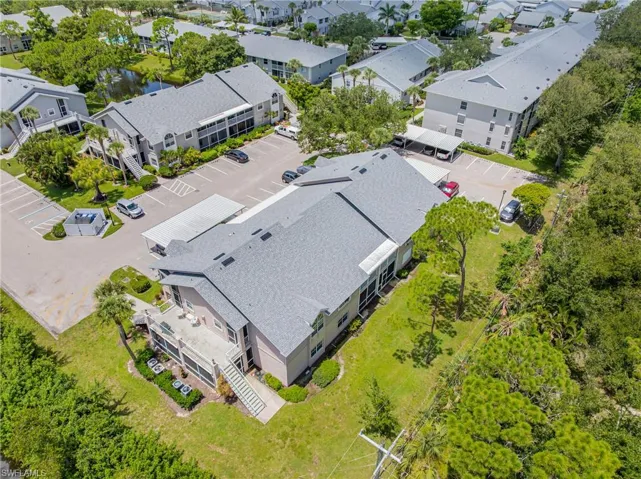 Aerial view of residential area