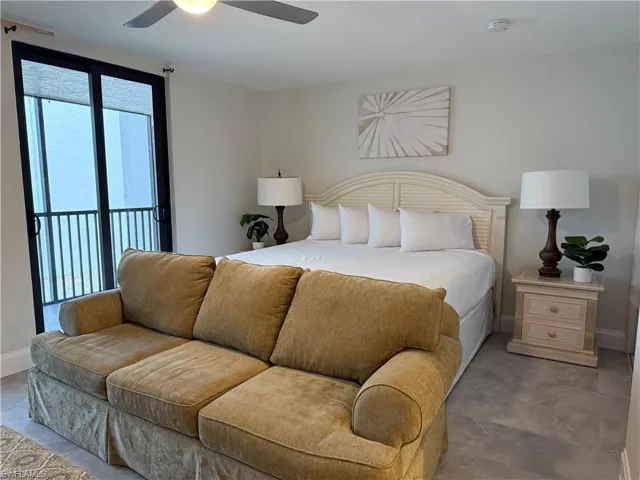 Bedroom featuring access to lanai
