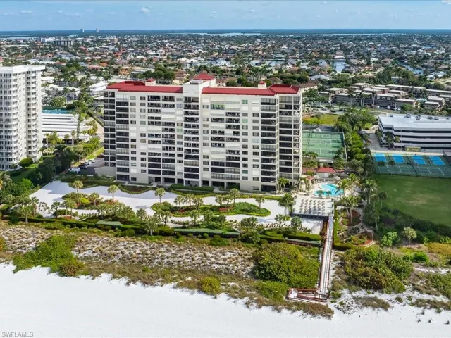 Aerial view of apartment complex