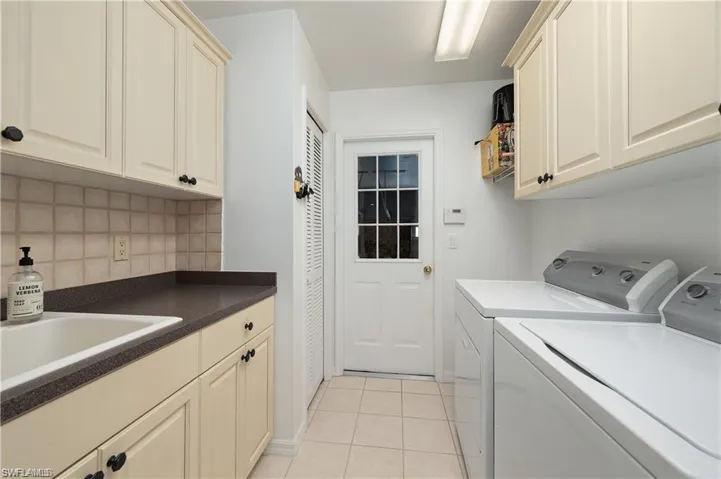 Laundry room off garage.  Note: washer and dryer not included and vacant now