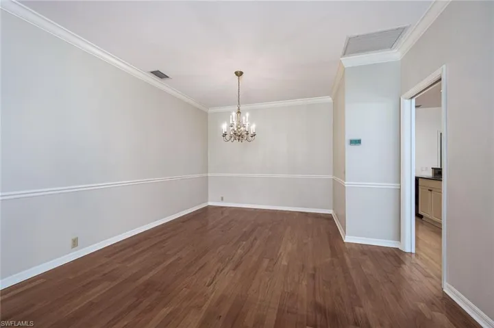 Dining room adjoining kitchen and off living room