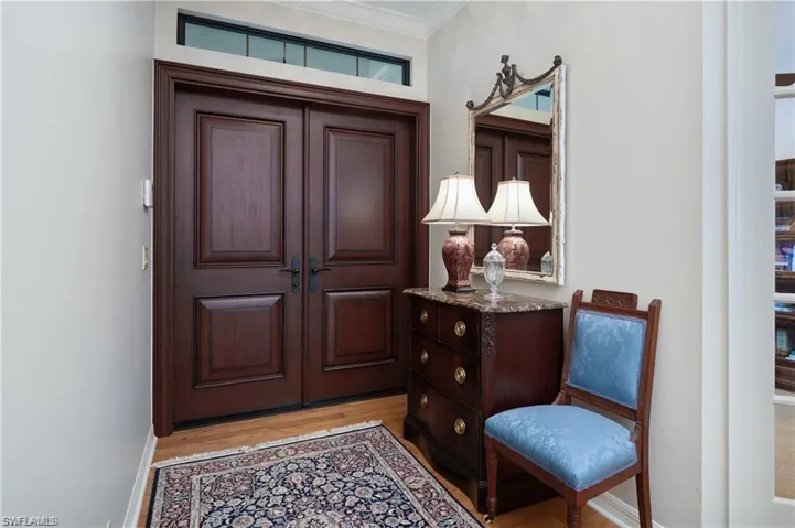 Previously furnished foyer