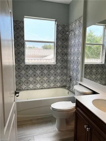 Upstairs Guest Bathroom with updated tile and flooring