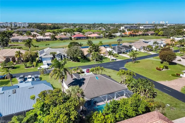 Drone / aerial view of a local golf course