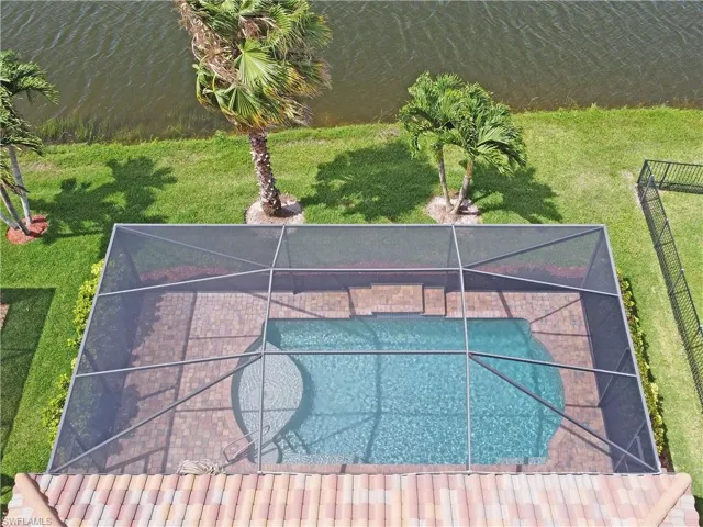 View of pool from above