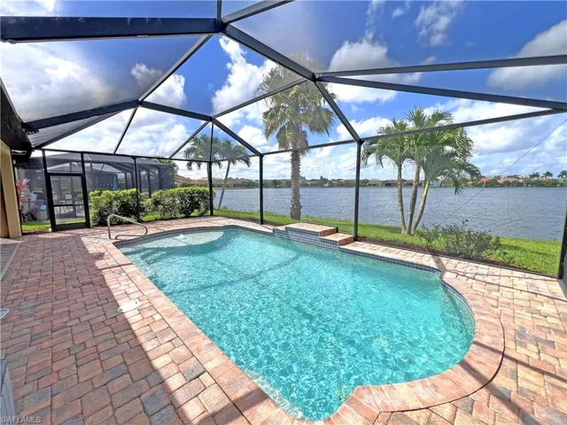 Swimming pool and lake view