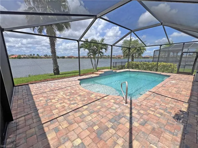 Swimming pool and lake view