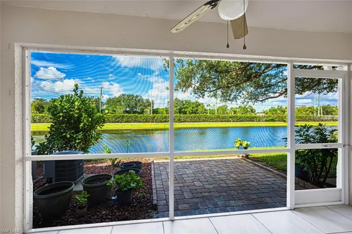 Screened Lanai overlooking the lake