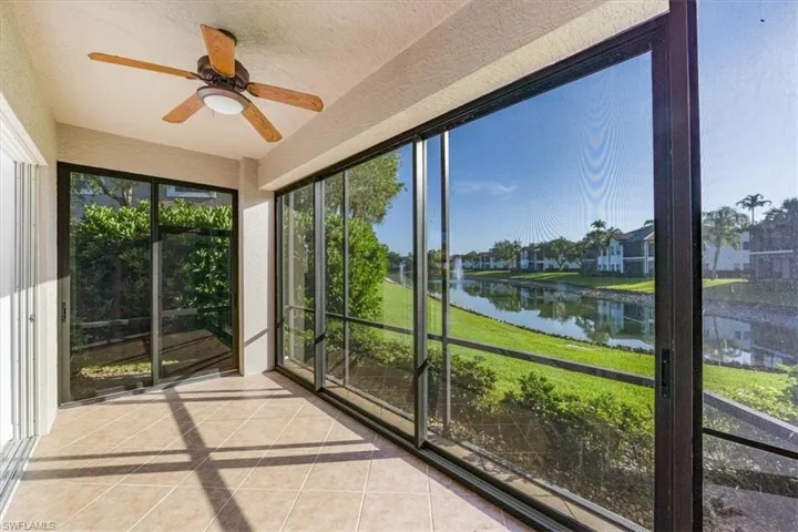 Lanai with View of Lake & Water Feature