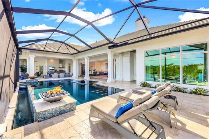 The outdoor area provides an additional living space.