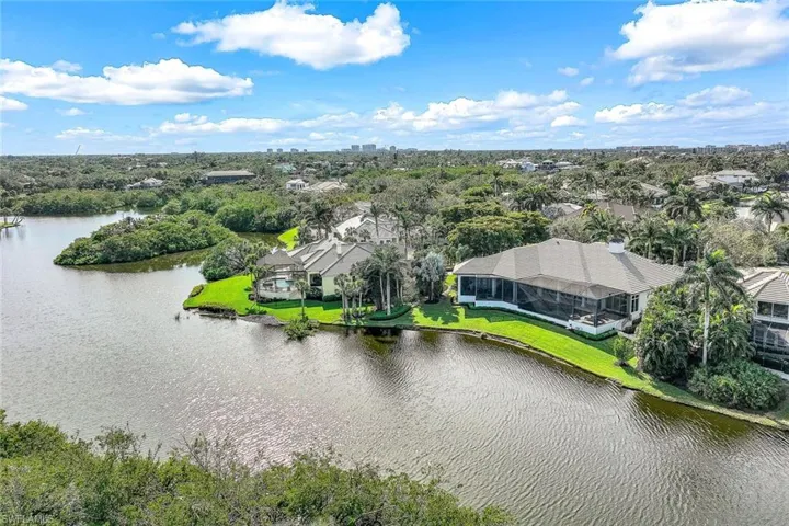 Rear aerial view of home.