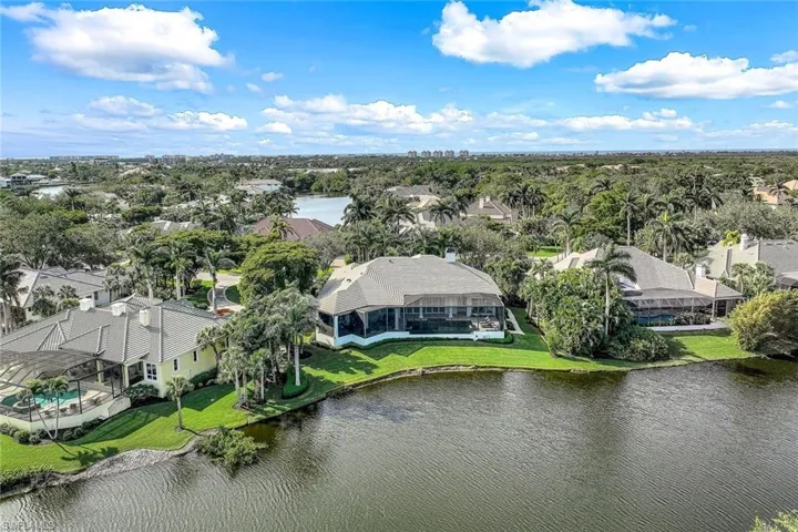 Rear aerial view of home.