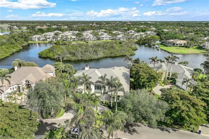 Aerial view of front of home.