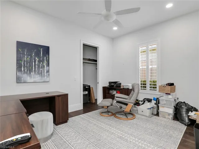 a 3rd bedroom being used as an office