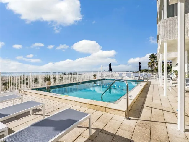 Community pool on the beach