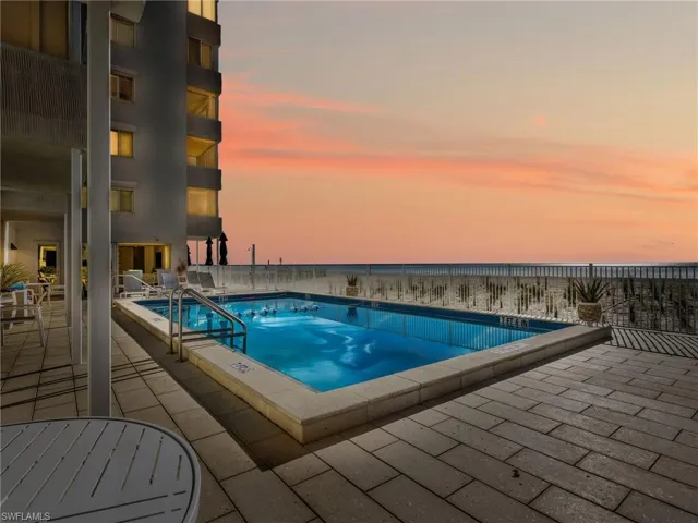 Community pool on the beach