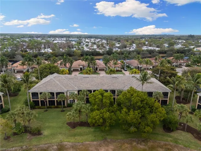 Aerial perspective of suburban area
