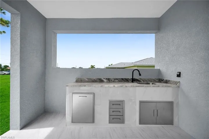 View of patio / terrace featuring sink