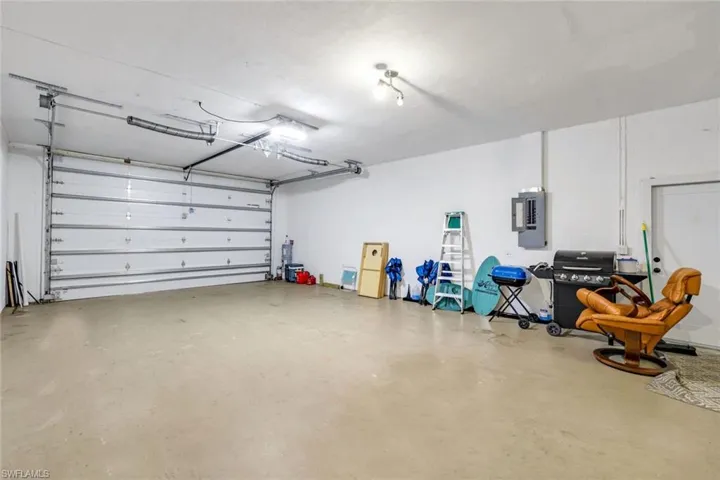 Garage with electric panel