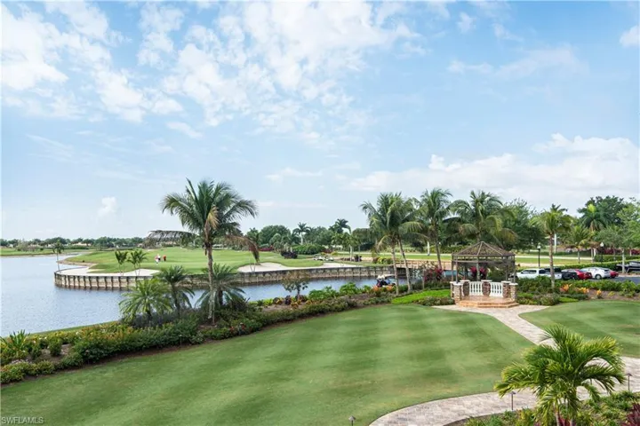 event gazebo and view of last hole
