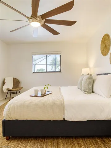 Bedroom with ceiling fan