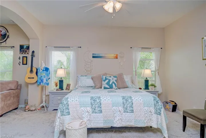 Sweet dreams in this primary bedroom.