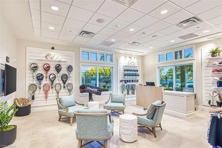 Building lobby with recessed lighting