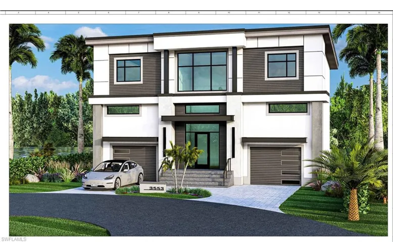House picture of a house that was designed for that lot.