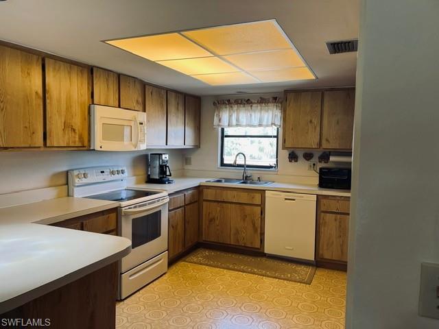Kitchen and island