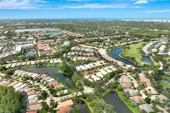 Aerial overview of property's location