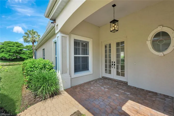 View of front patio / terrace with french doors
