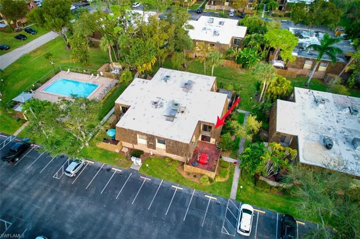AERIAL VIEW of TOWNHOUSE
