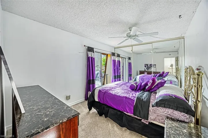 UPSTAIRS GUEST BEDROOM with BALCONY and FULL MIRRORED CLOSET