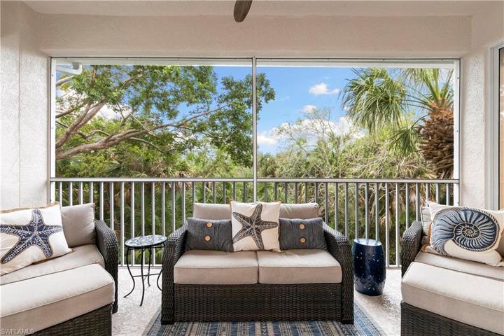 Lovely screened lanai with preserve view