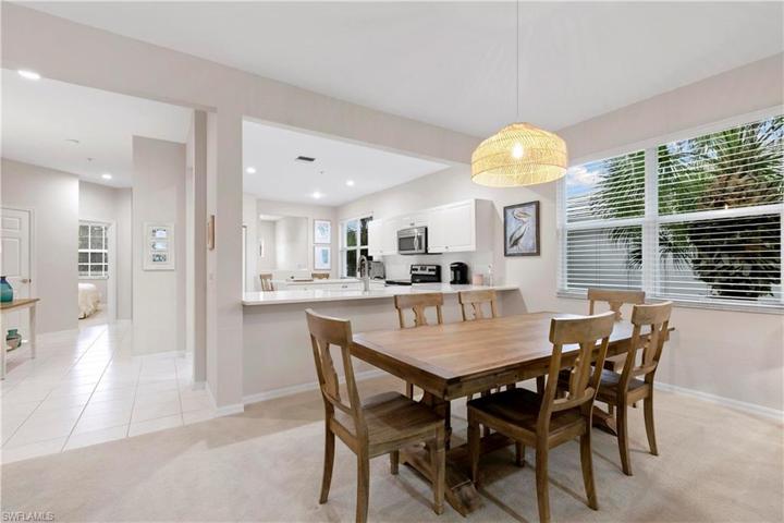 Dining area open to kitchen
