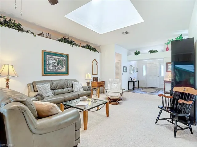 View of living room looking at foyer entrance
