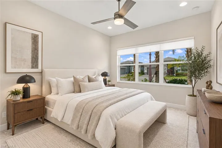 guest bedroom, a lot of natural light - some furniture and decor virtually staged
