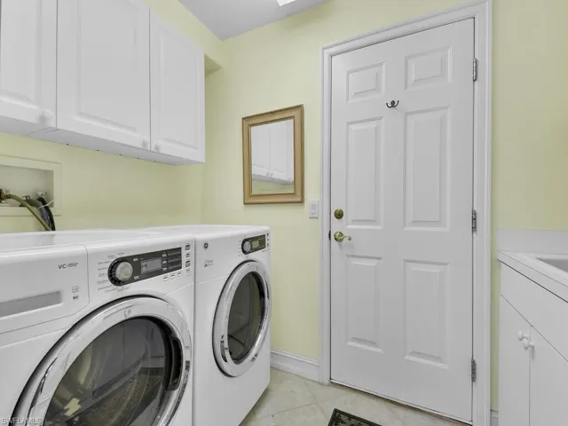 Laundry Room w/ Cabinetry & Sink