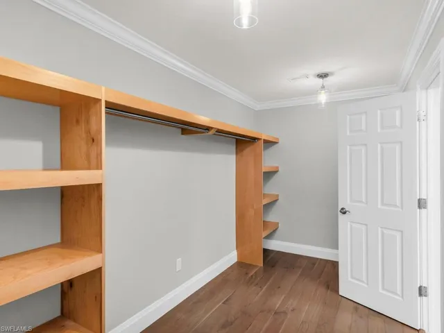 Walk in closet featuring hardwood / wood-style floors