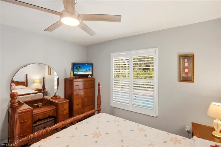Bedroom featuring a ceiling fan